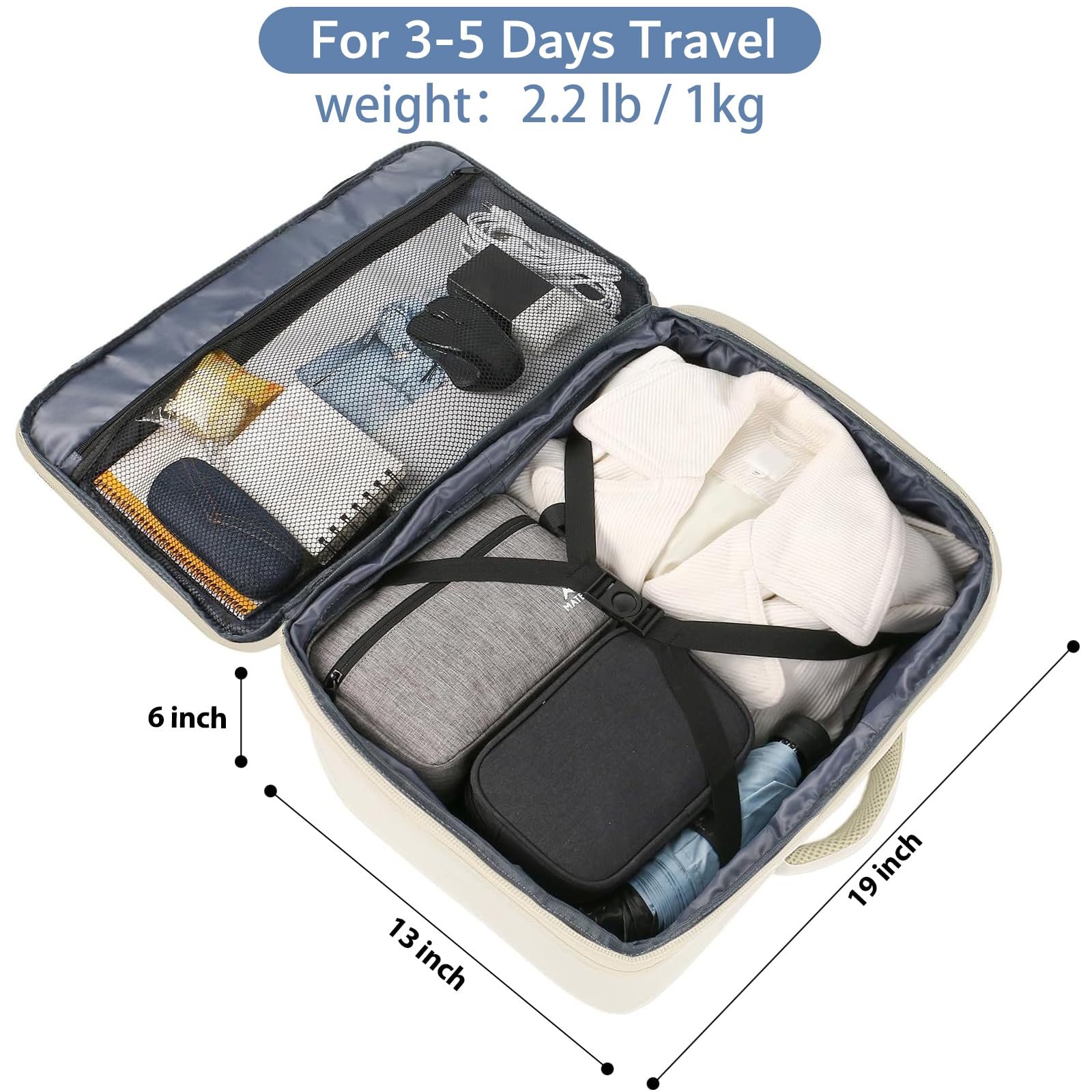 Foto 4 pulgar | Mochila De Viaje Matein Large Impermeable Antirrobo Beige - Venta Internacional.