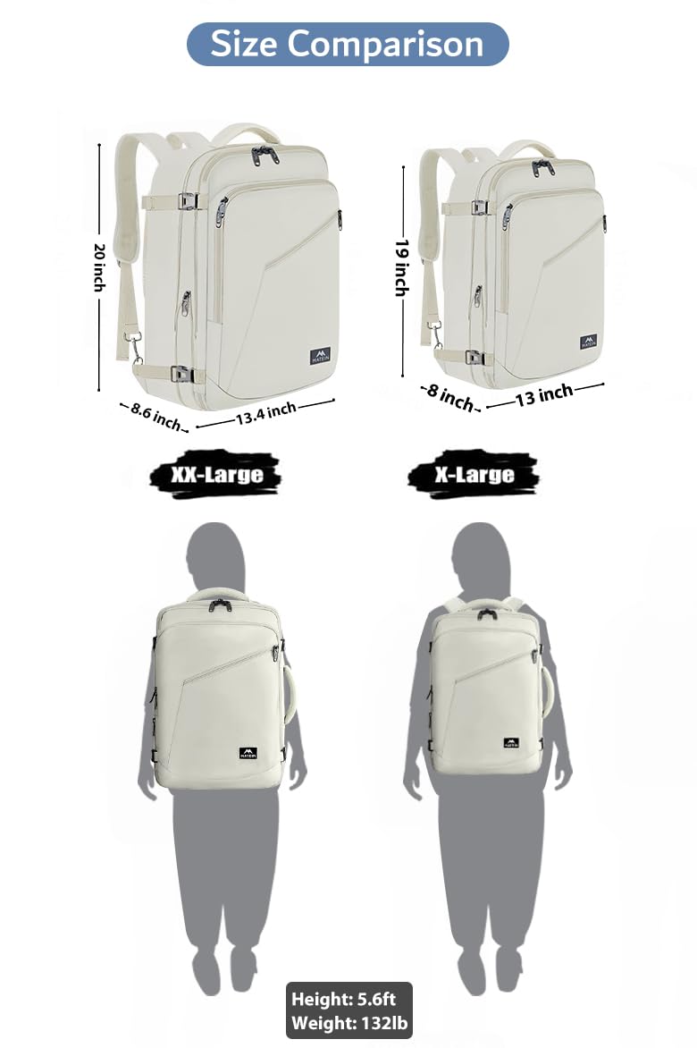 Foto 8 pulgar | Mochila De Viaje Matein Large Impermeable Antirrobo Beige - Venta Internacional.