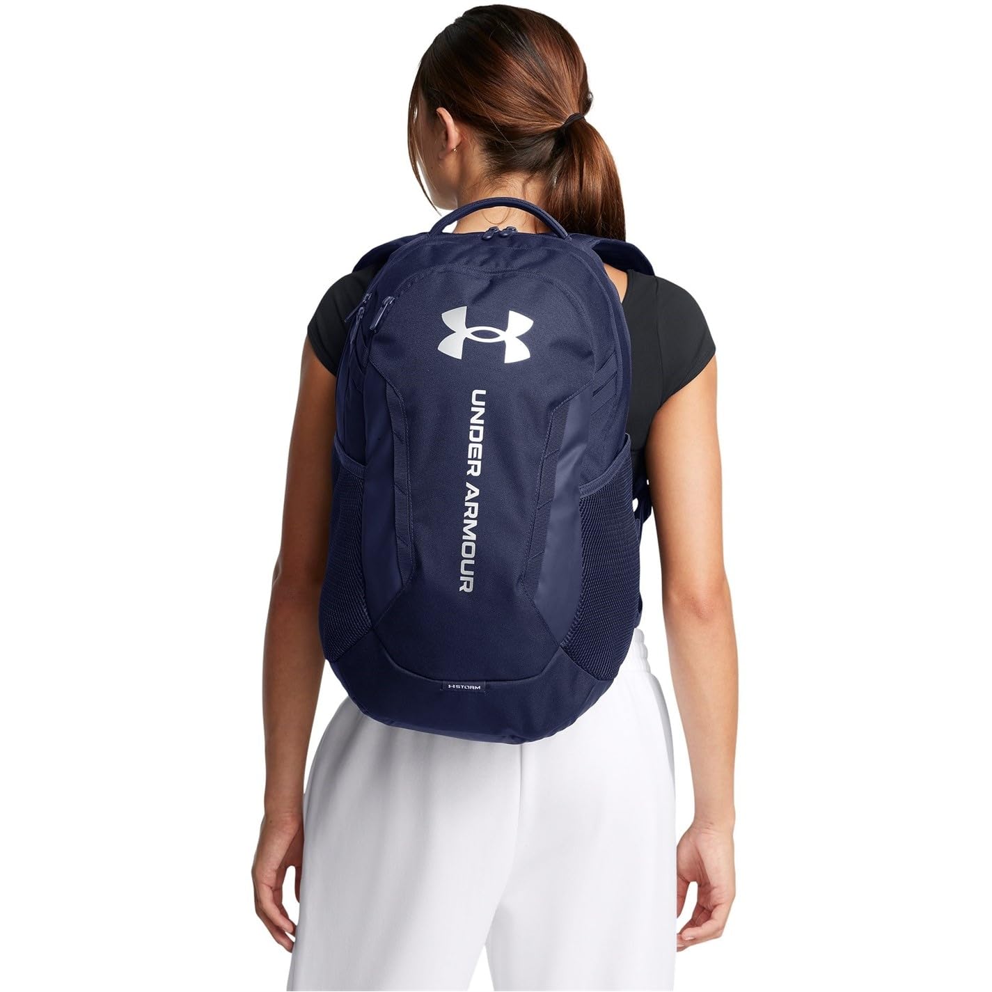 Foto 4 pulgar | Mochila Under Armour Unisex Para Adultos Hustle 6.0 Midnight Navy - Venta Internacional.
