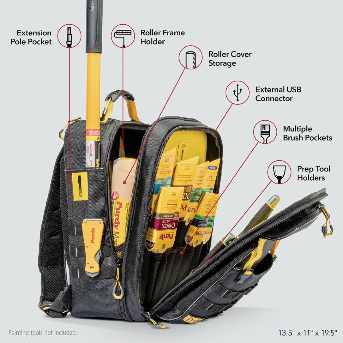 Foto 2 | Mochila De Pintor Purdy Con Complementos Gratuitos - Venta Internacional.