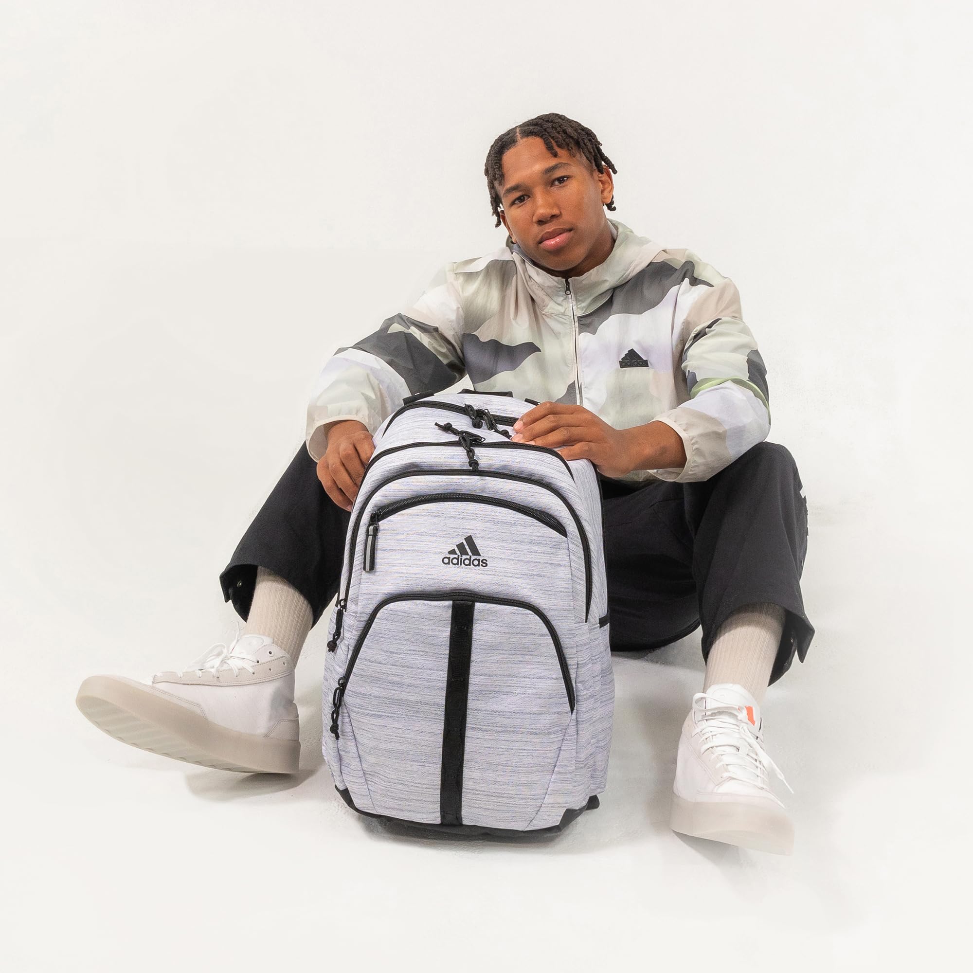 Foto 8 pulgar | Mochila Adidas Prime 7 Twill Onix Gris/negro/blanco - Venta Internacional.