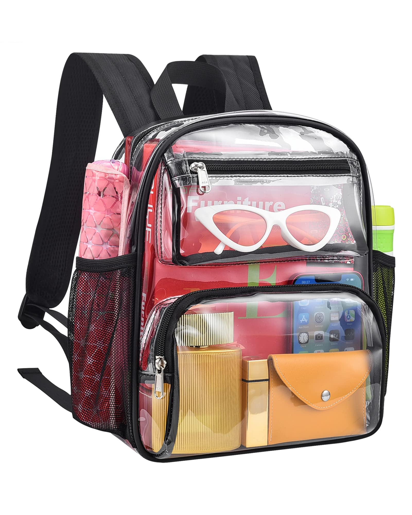 Foto 2 pulgar | Mochila Transparente May Tree Stadium Approved 12x10x5 Cm Negra - Venta Internacional.