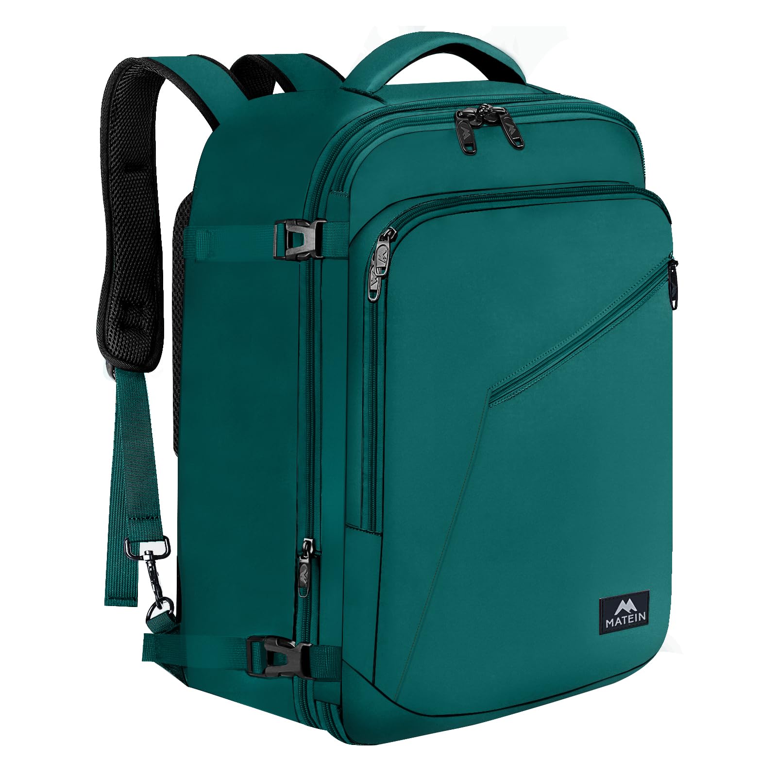 Mochila De Viaje Matein Para Objetos Personales, Tamaño 35 L, Color Azul Pavo Real - Venta Internacional.