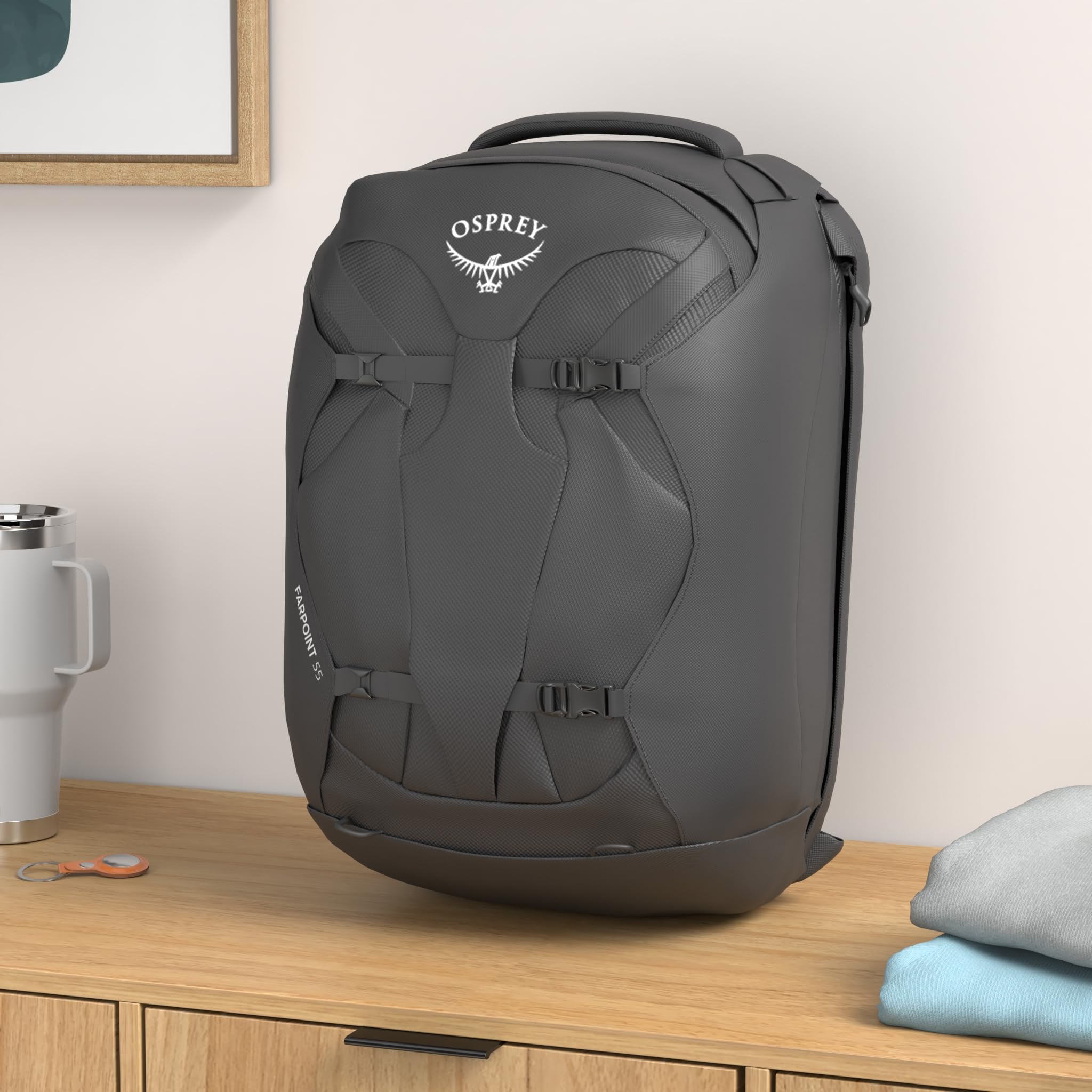 Foto 3 pulgar | Mochila De Viaje Osprey Farpoint 55l Para Hombre Negra - Venta Internacional.