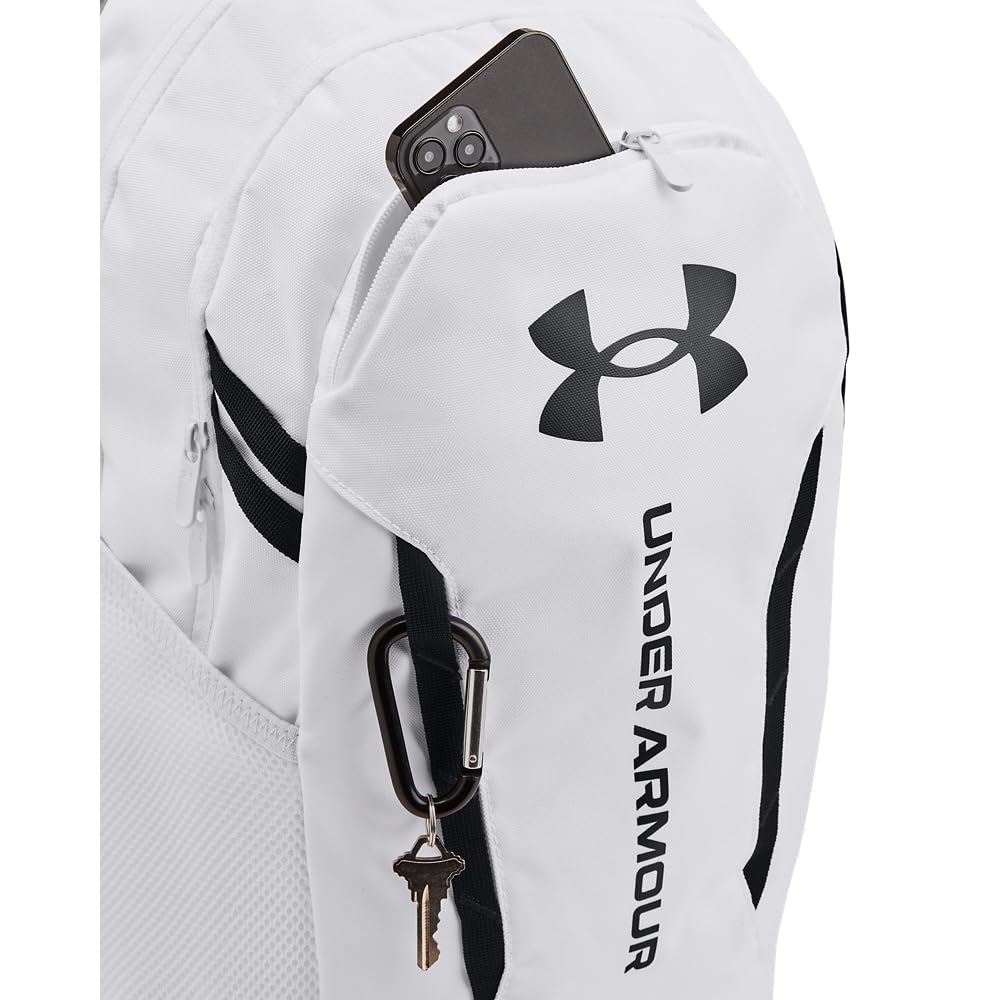 Foto 3 pulgar | Mochila Under Armour Unisex Para Adultos Hustle 6.0 Blanca 100l - Venta Internacional.