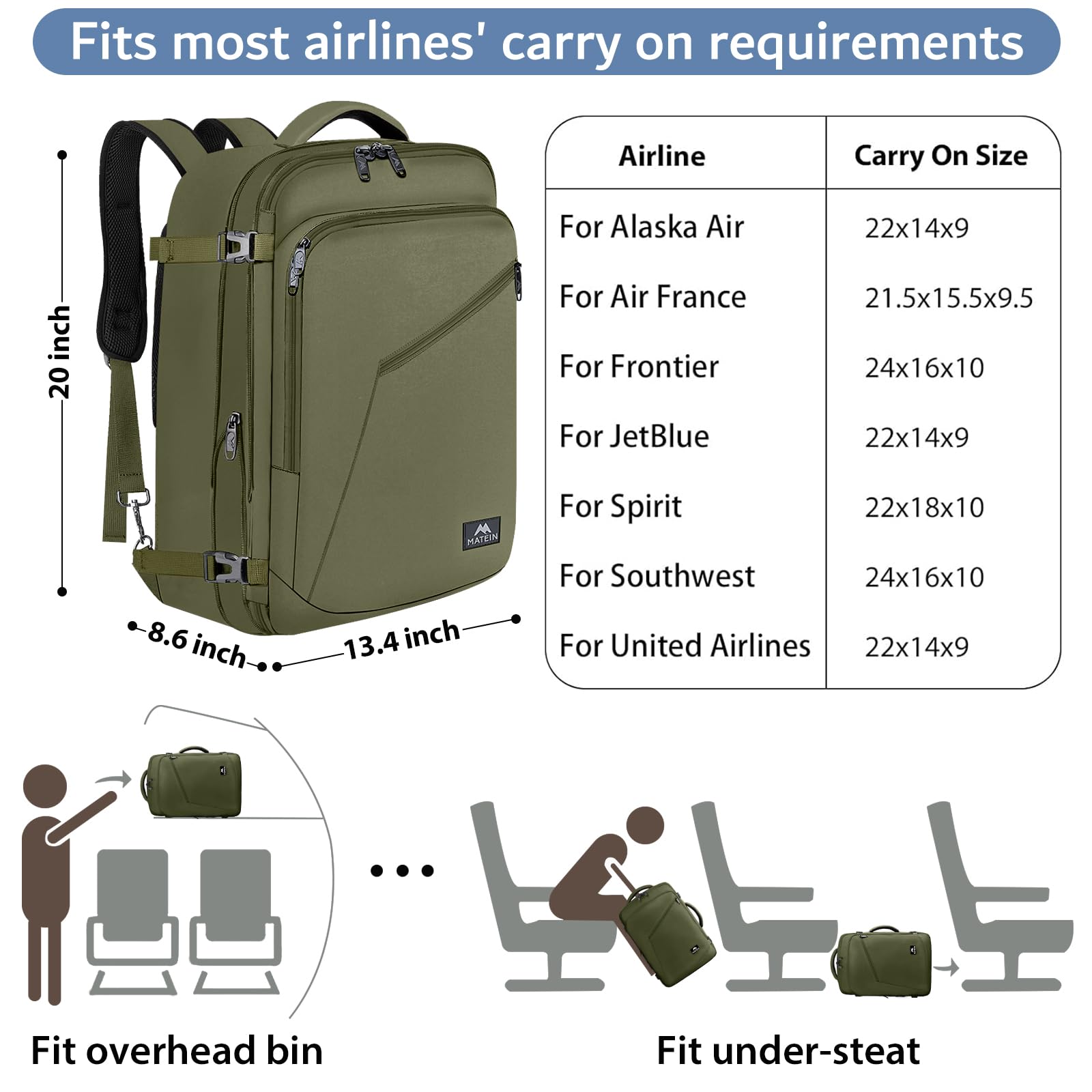 Foto 3 pulgar | Mochila Matein De Viaje Para Hombre, Extra Grande, Resistente Al Agua - Venta Internacional.