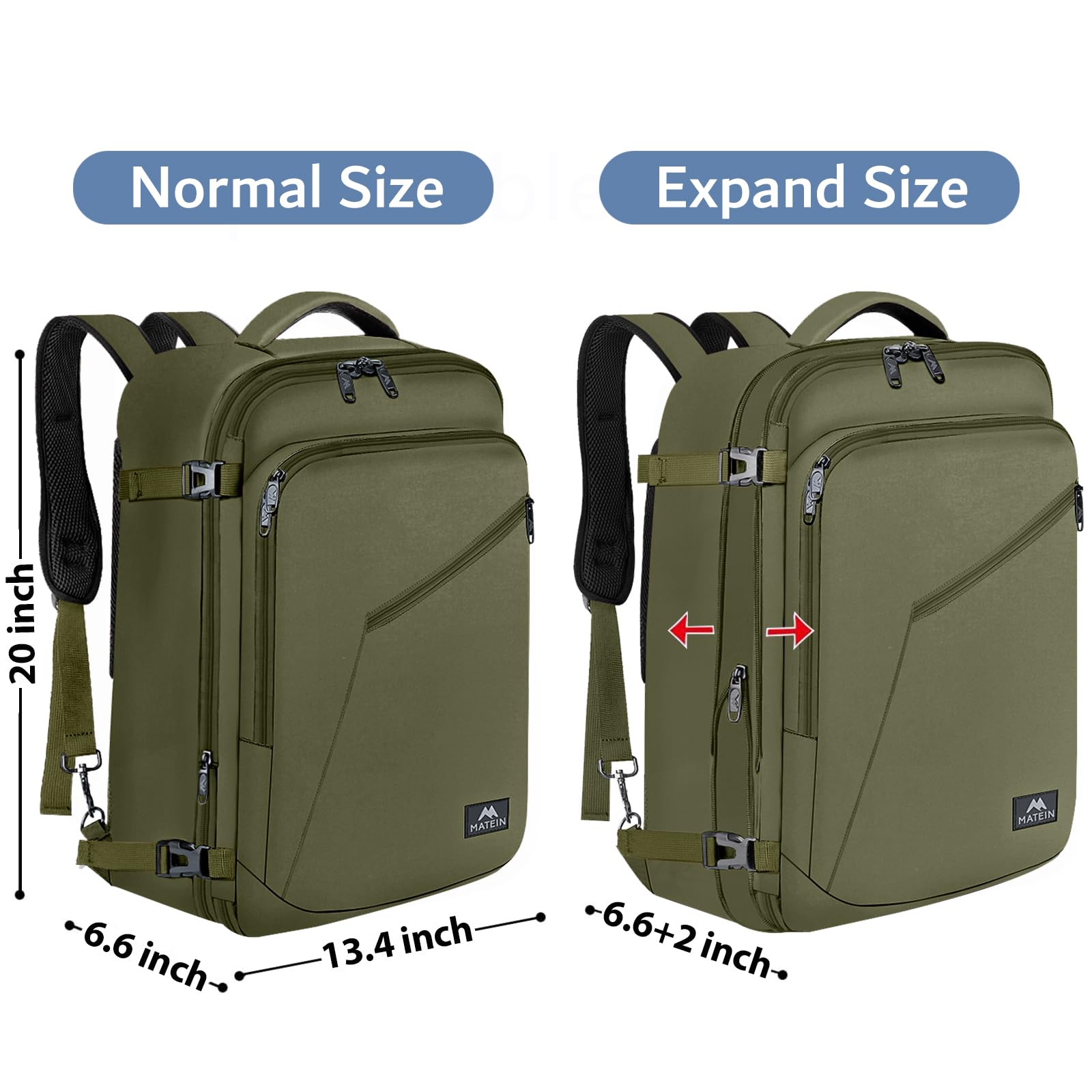 Foto 5 | Mochila Matein De Viaje Para Hombre, Extra Grande, Resistente Al Agua - Venta Internacional.