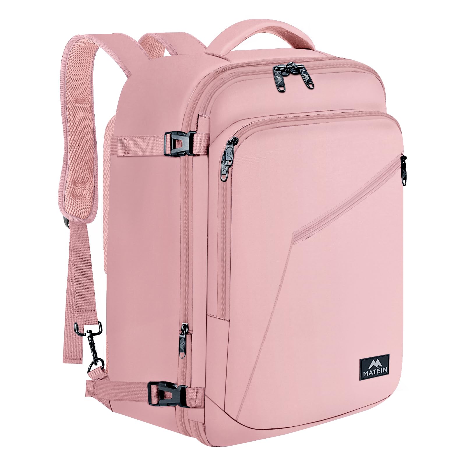 Mochila De Viaje Matein Pink Para Mujer De 35 L Con Capacidad Ampliable - Venta Internacional.