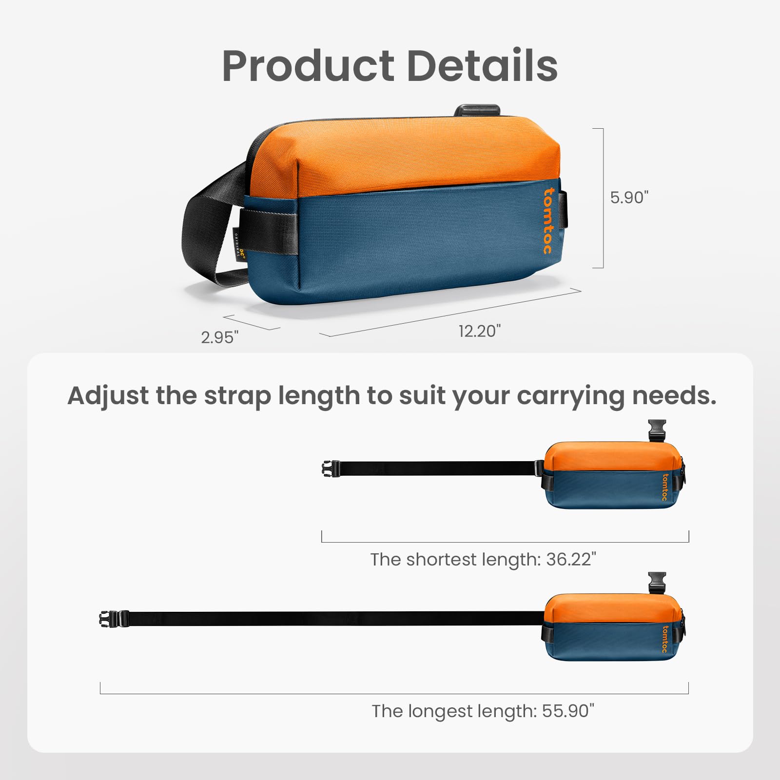 Foto 7 | Bandolera Tomtoc Compact Edc Resistente al Agua - Venta Internacional
