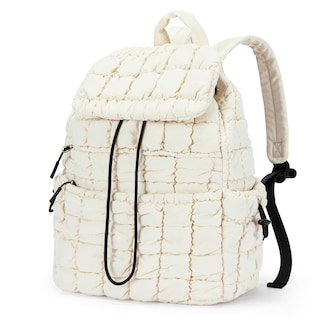 Foto 1 | Mochila Cluci Puffy Acolchada Para Mujer Ligera De Color Beige - Venta Internacional.