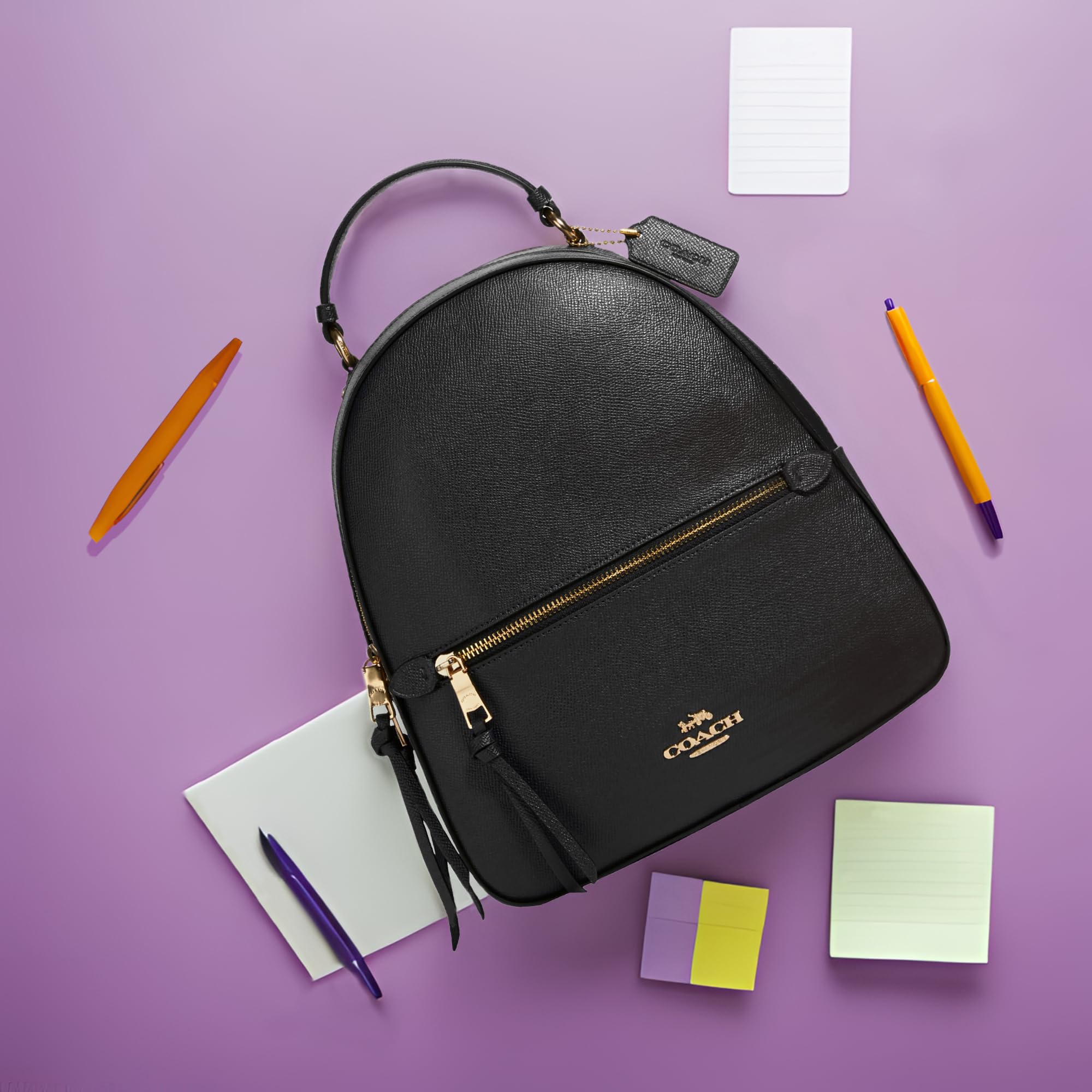 Foto 3 pulgar | Mochila Coach Jordyn Black Crossgrain Leather - Venta Internacional.