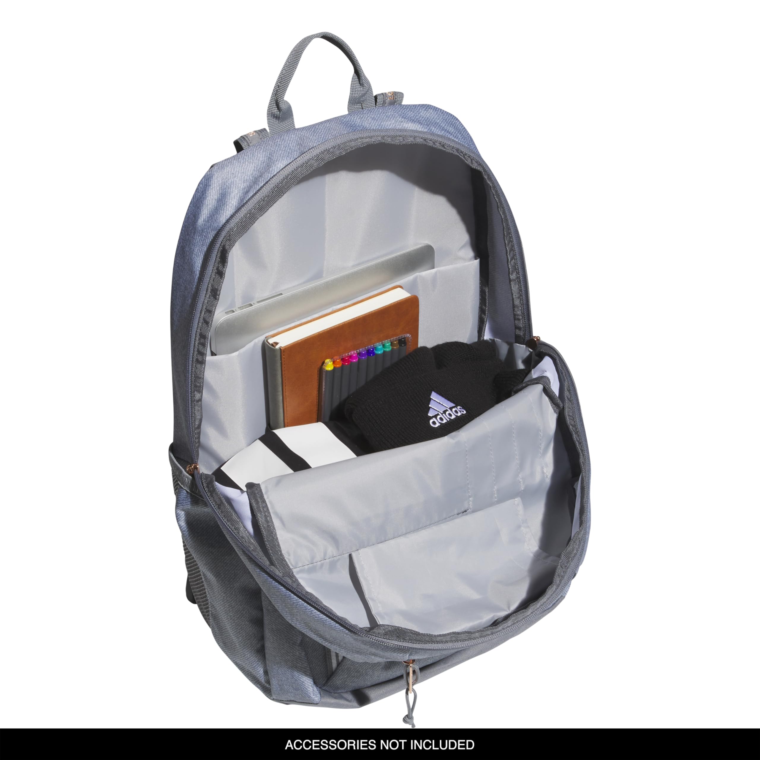 Foto 2 | Mochila Adidas Excel 7 Twill Gris/gris/oro Rosa - Venta Internacional.