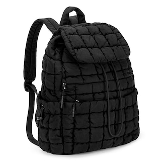 Foto 6 | Mochila Cluci Puffy Acolchada Para Mujer Ligera 19l Negra - Venta Internacional.