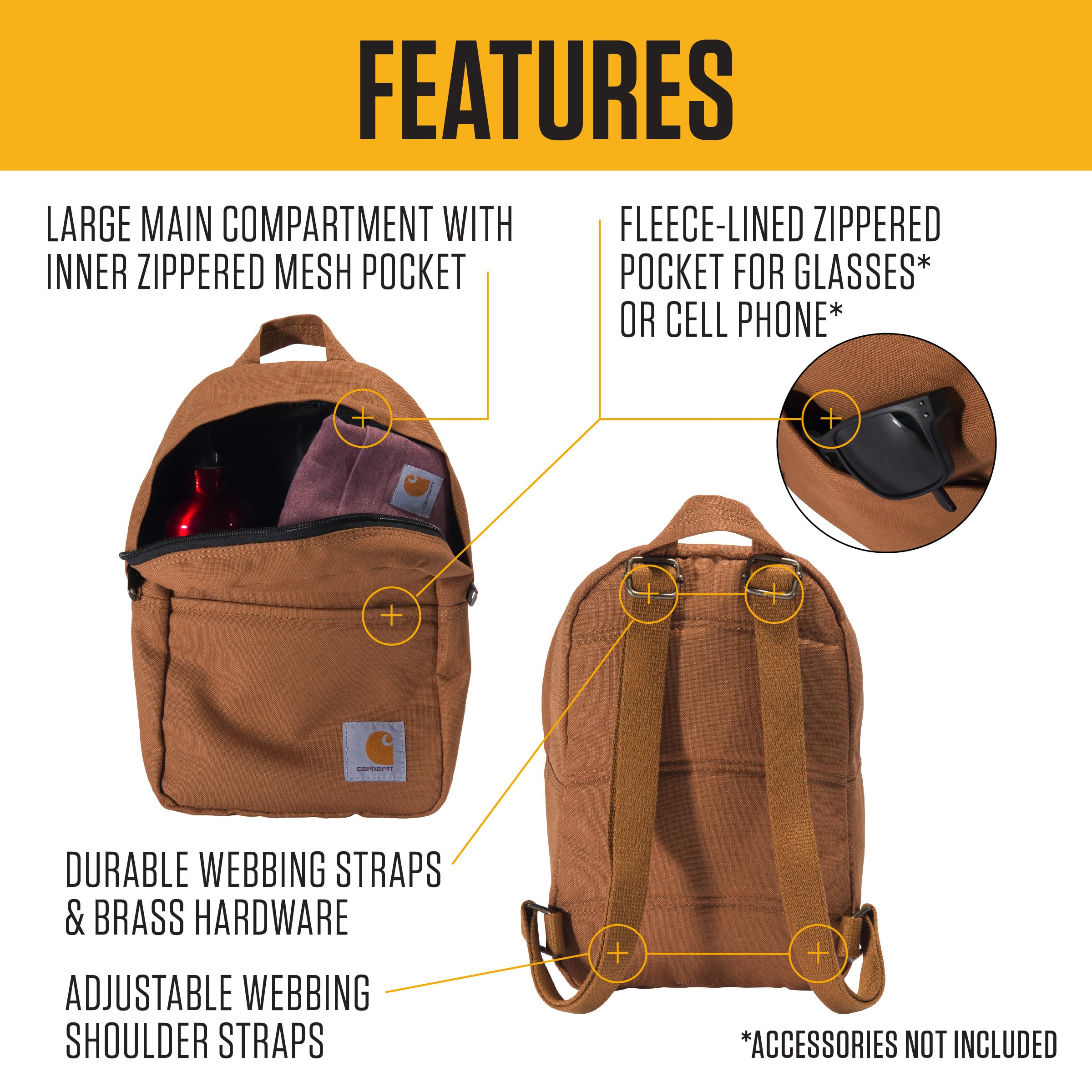 Foto 3 pulgar | Mochila Carhartt Classic Mini Duradera Y Resistente Al Agua Tidal - Venta Internacional.