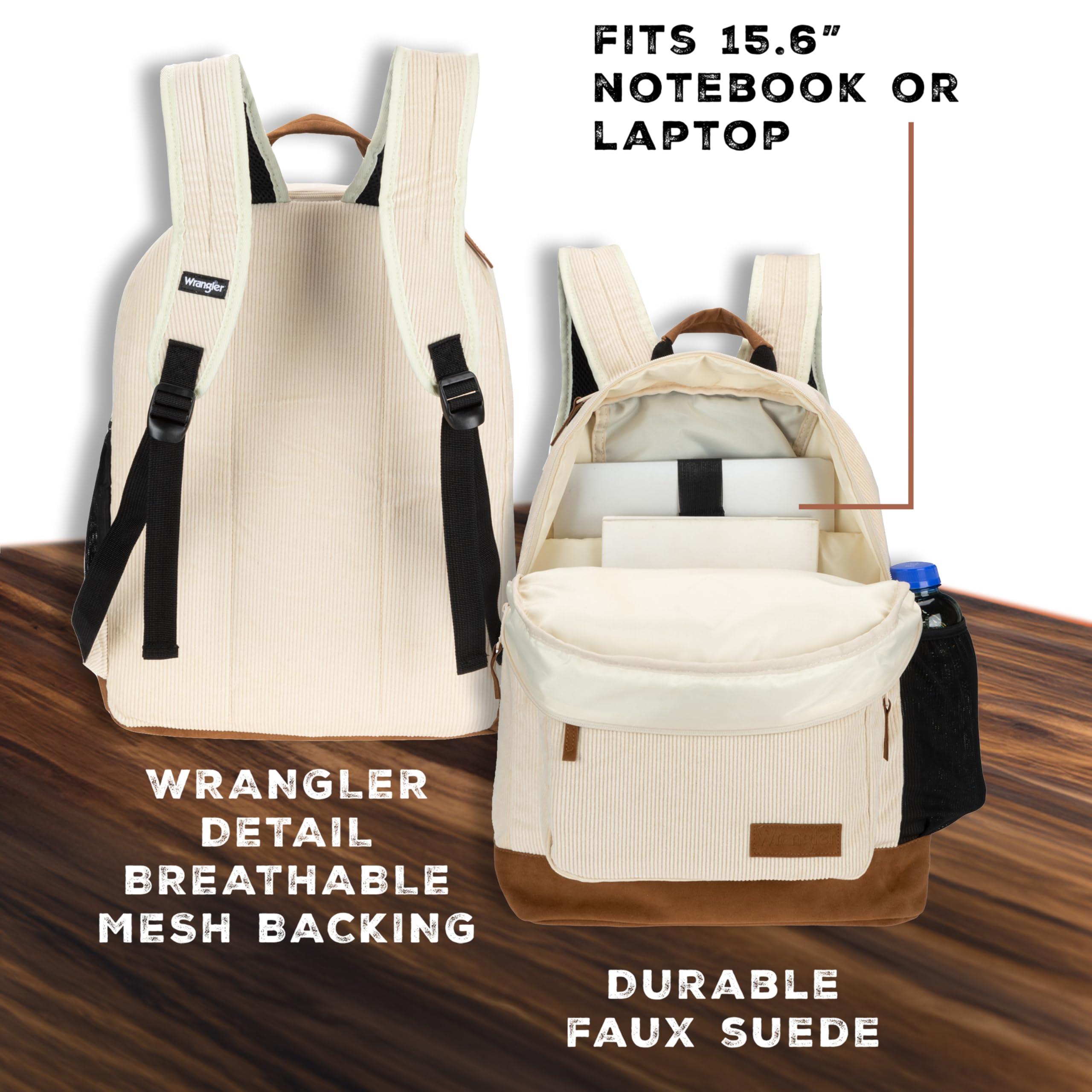 Foto 6 pulgar | Mochila Wrangler Yellowstone Western Style Corduroy Cream - Venta Internacional.