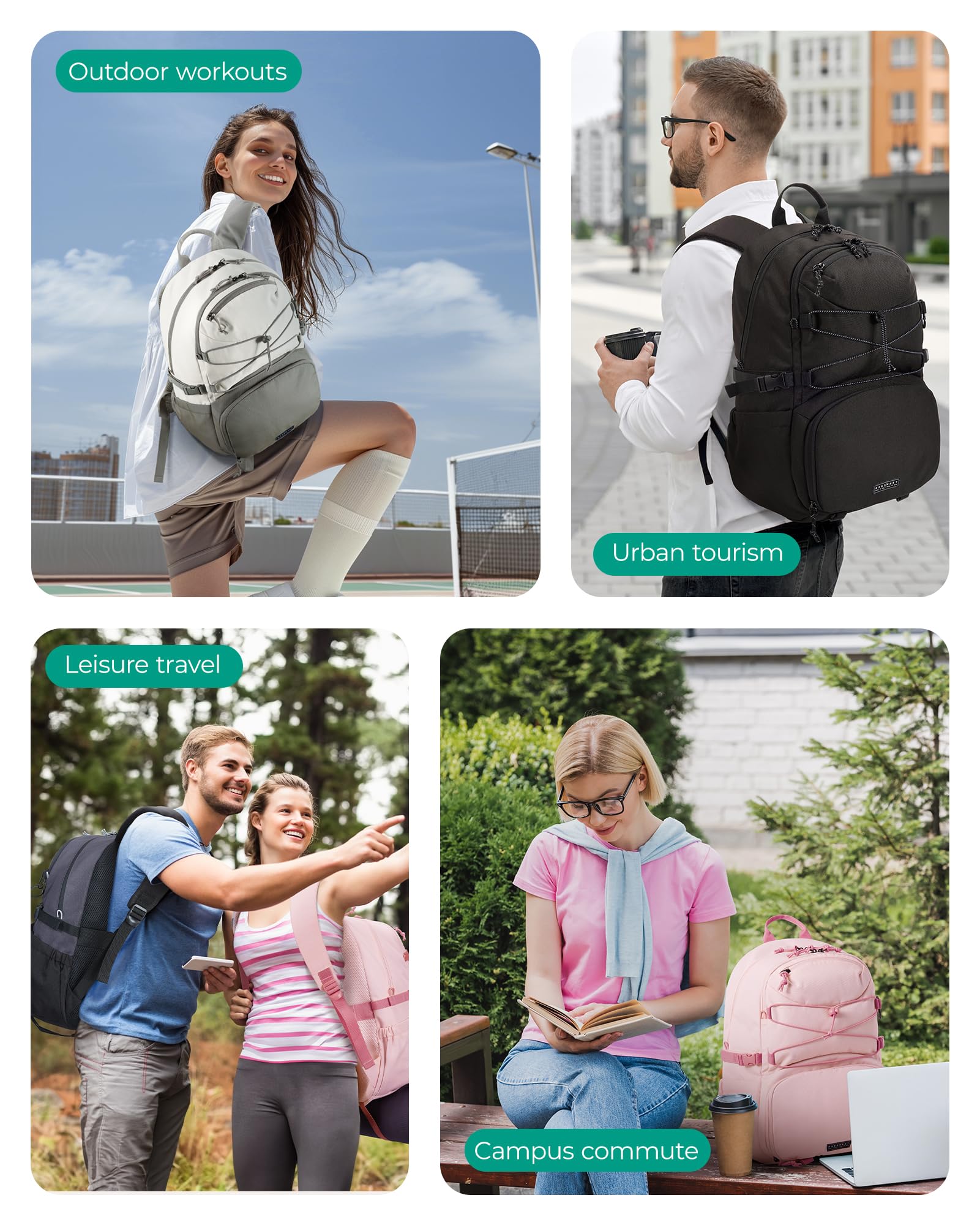 Foto 3 pulgar | Mochila Bagsmart Negra-Venta Internacional