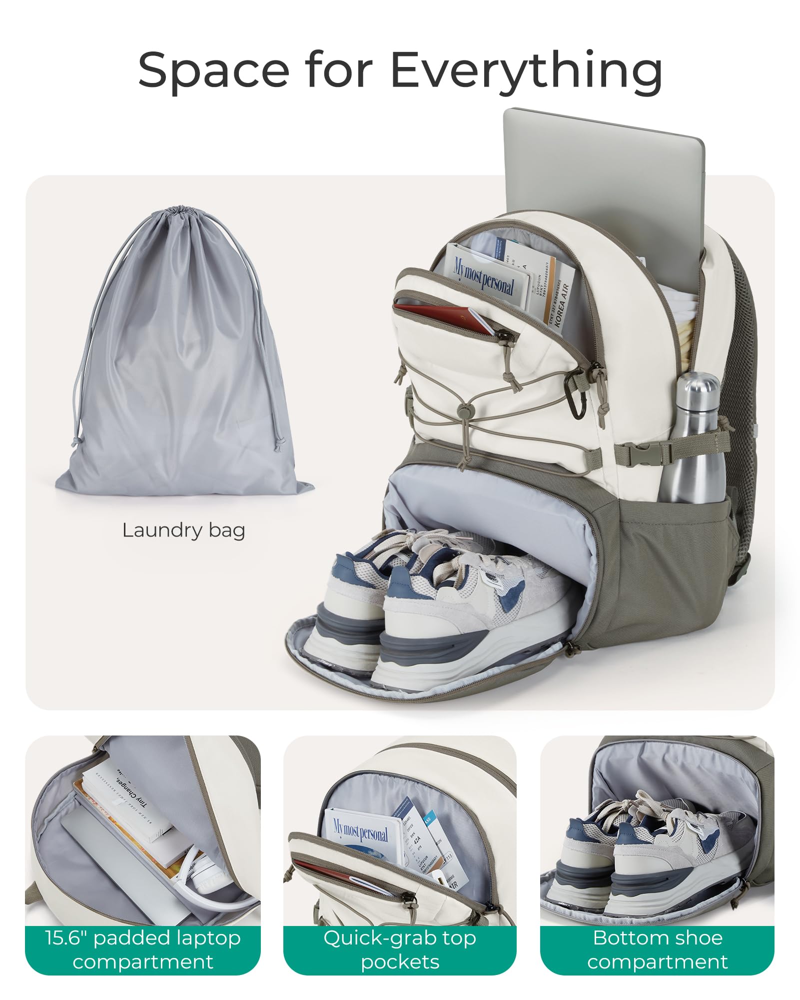 Foto 3 | Mochila Bagsmart Negra-Venta Internacional
