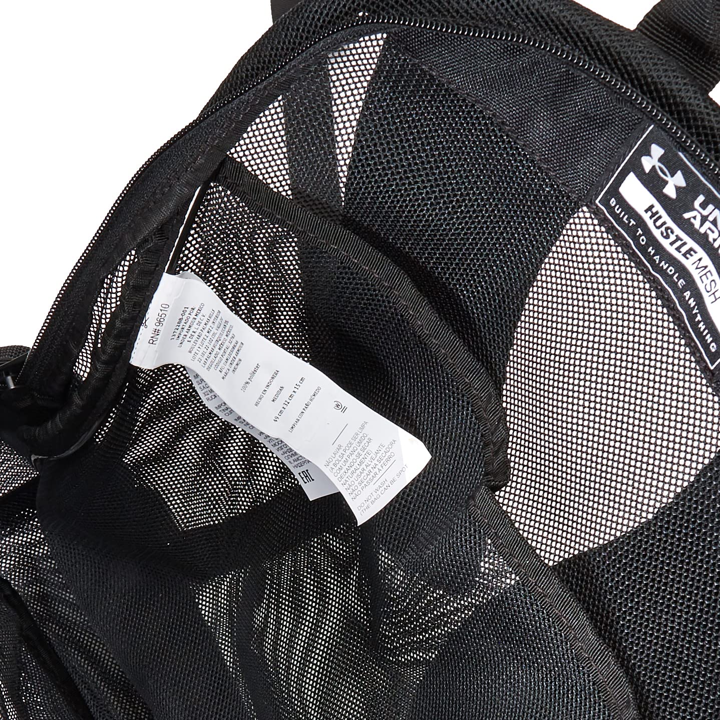 Foto 6 pulgar | Mochila Under Armour Hustle Mesh Negro para Adultos - Venta Internacional