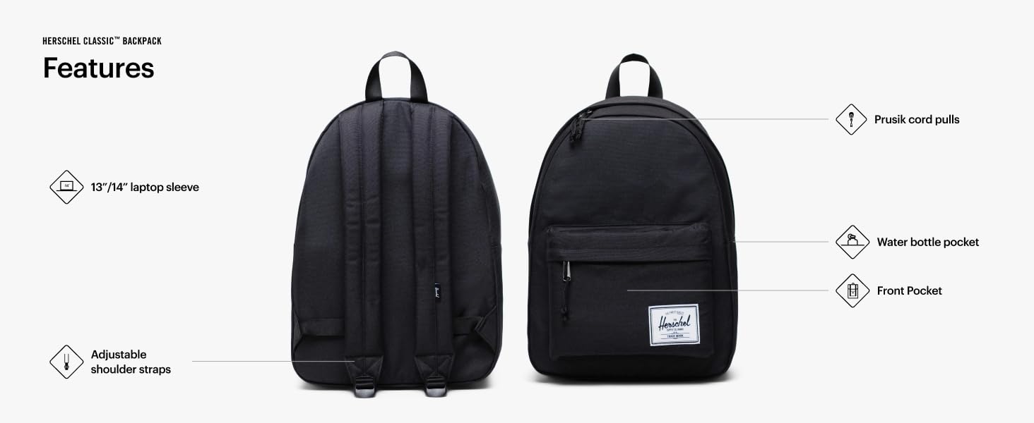 Foto 4 pulgar | Mochila Herschel Negra-Venta Internacional