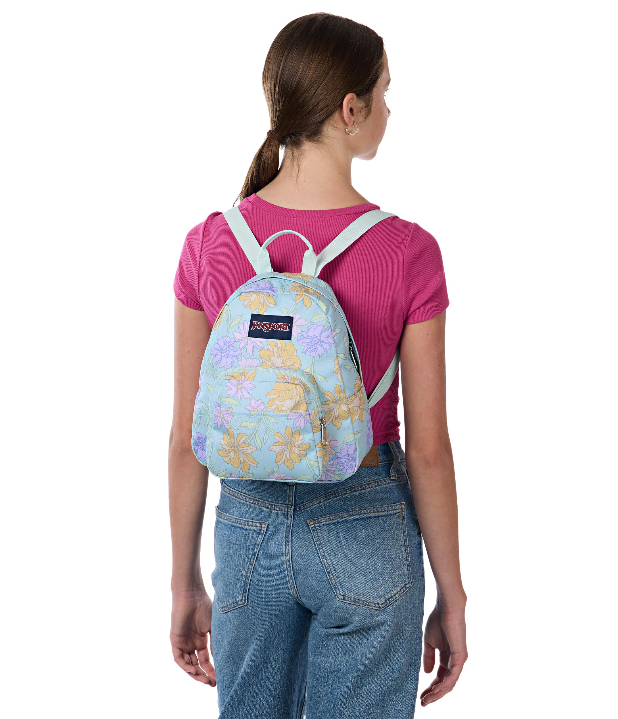 Foto 4 pulgar | Mochila Jansport Mini De Media Pinta, 10,2 L, Diseño Floral Desteñido, Menta Fresca - Venta Internacional.