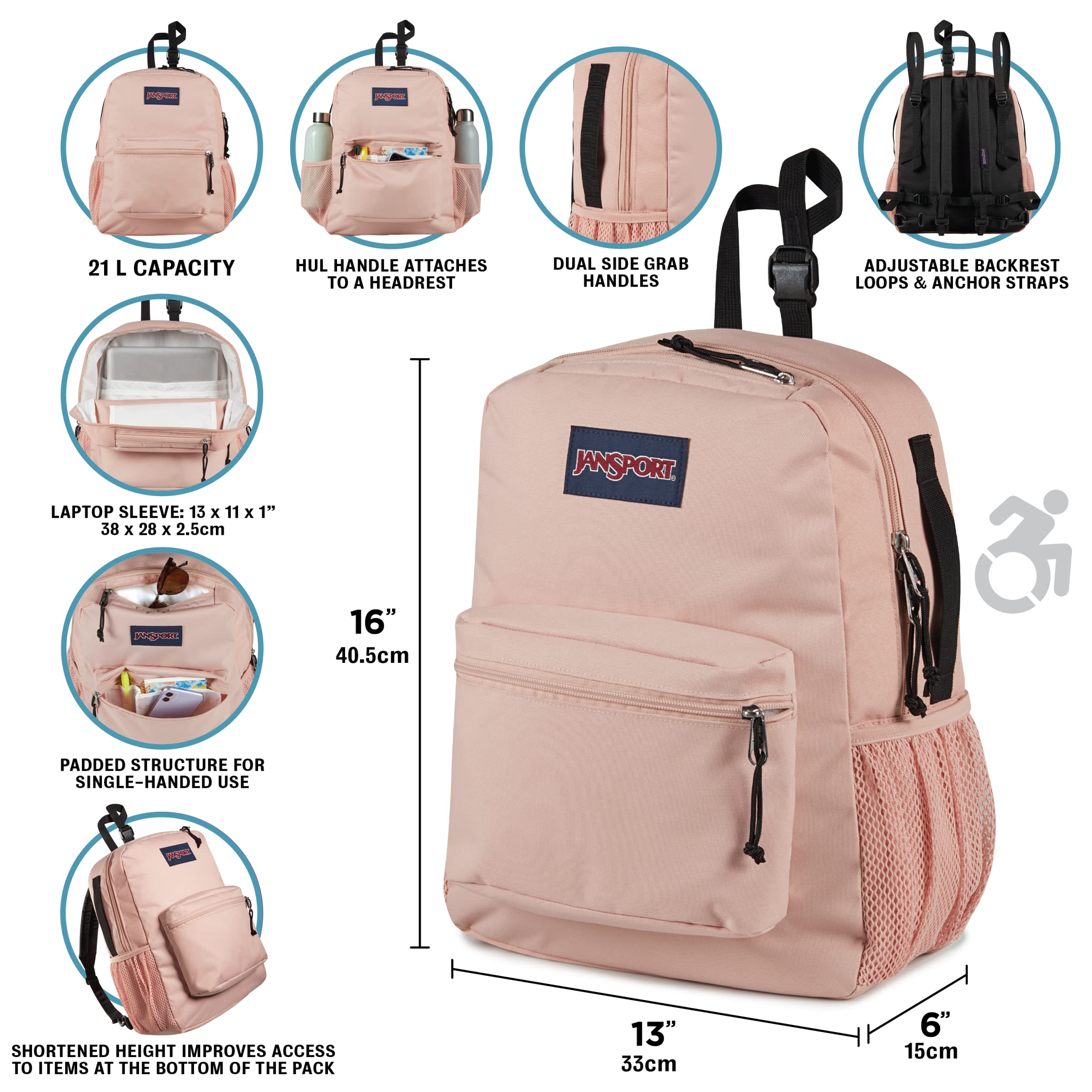 Foto 4 pulgar | Mochila Jansport Central Adaptive Wheelchair Walker Blue - Venta Internacional.