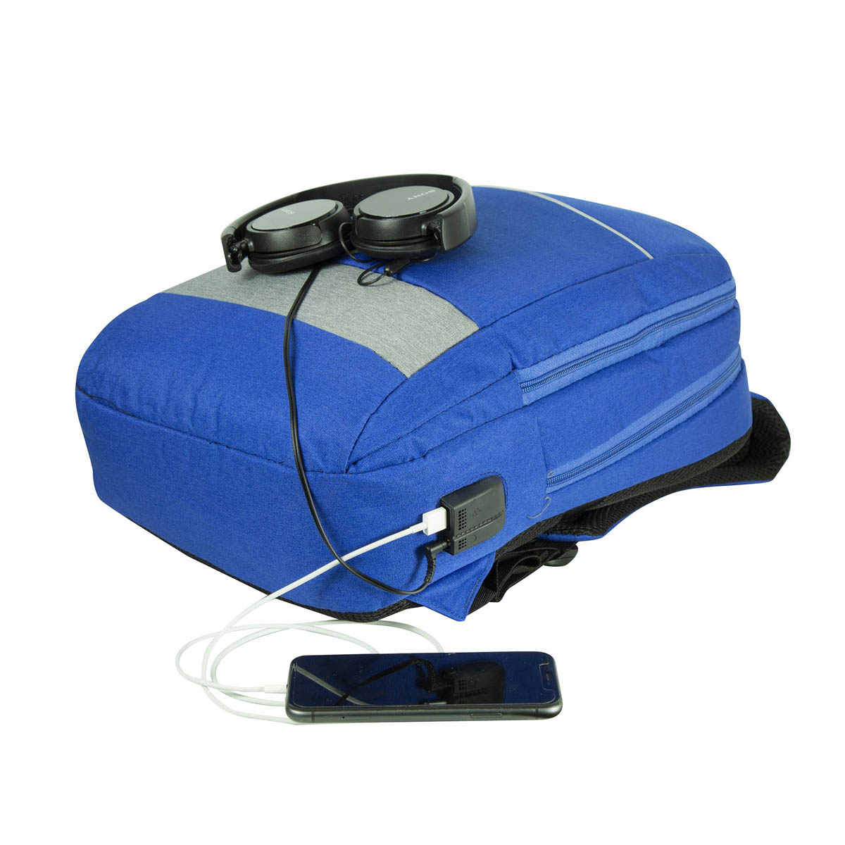 Foto 7 pulgar | Mochila Gomadi Azul Tela Poliester 600d Modelo 7072505 46x30x19 Cm