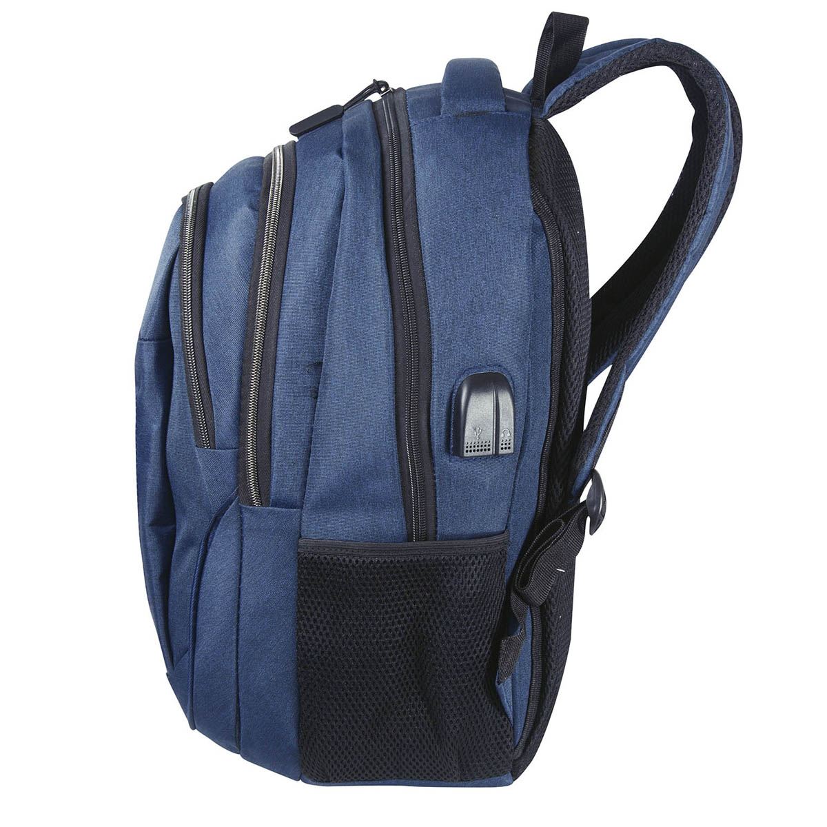 Foto 4 pulgar | Mochila Gomadi Azul Tela Poliester 600d Modelo 7024005 46x30x19 Cm