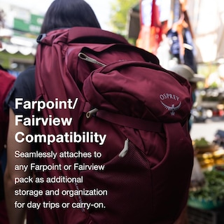 Foto 6 | Mochila De Viaje Osprey Farpoint Fairview Tunnel Vision Grey - Venta Internacional.