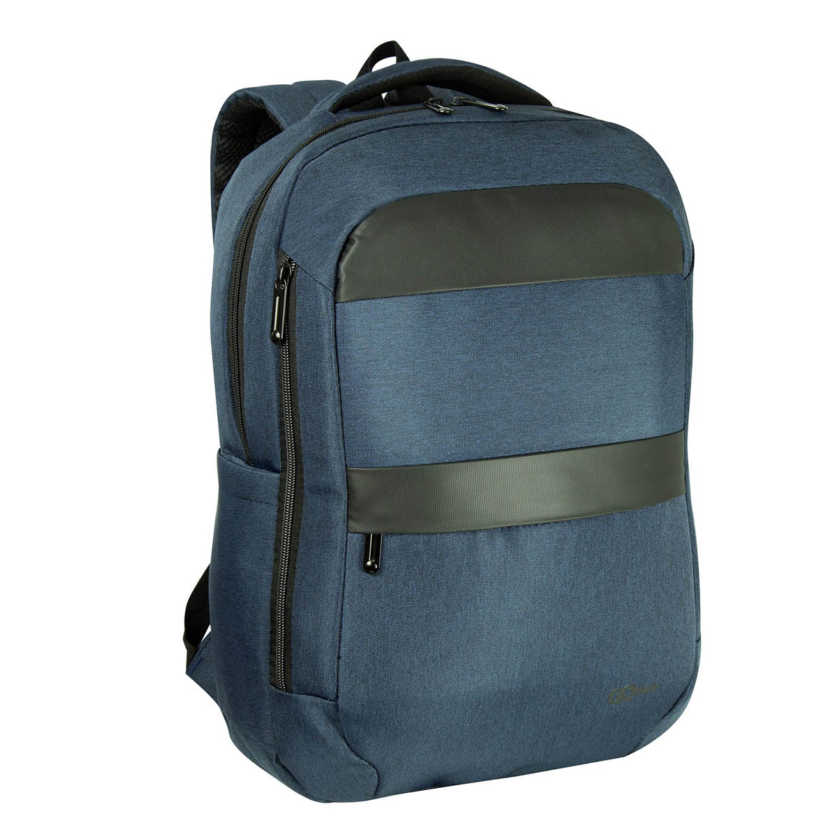 Foto 3 pulgar | Mochila Gomadi Azul Negro Tela Poliester 600d Modelo 7034505 45x33x15 Cm