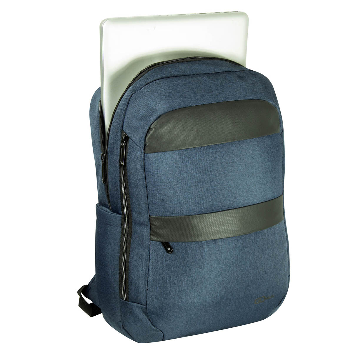 Foto 6 pulgar | Mochila Gomadi Azul Negro Tela Poliester 600d Modelo 7034505 45x33x15 Cm