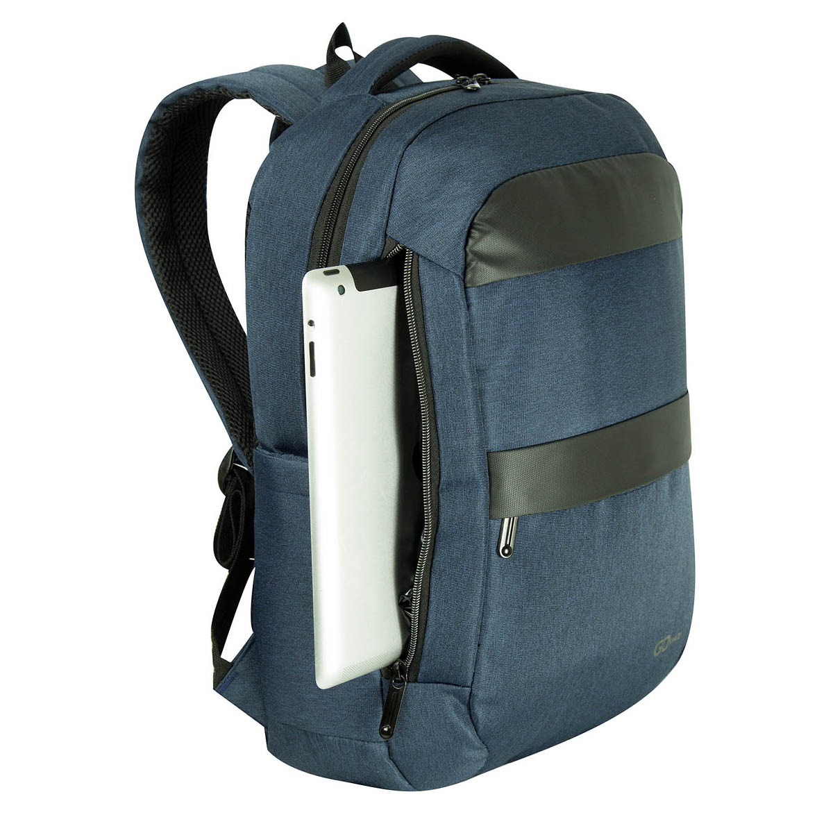Foto 7 pulgar | Mochila Gomadi Azul Negro Tela Poliester 600d Modelo 7034505 45x33x15 Cm