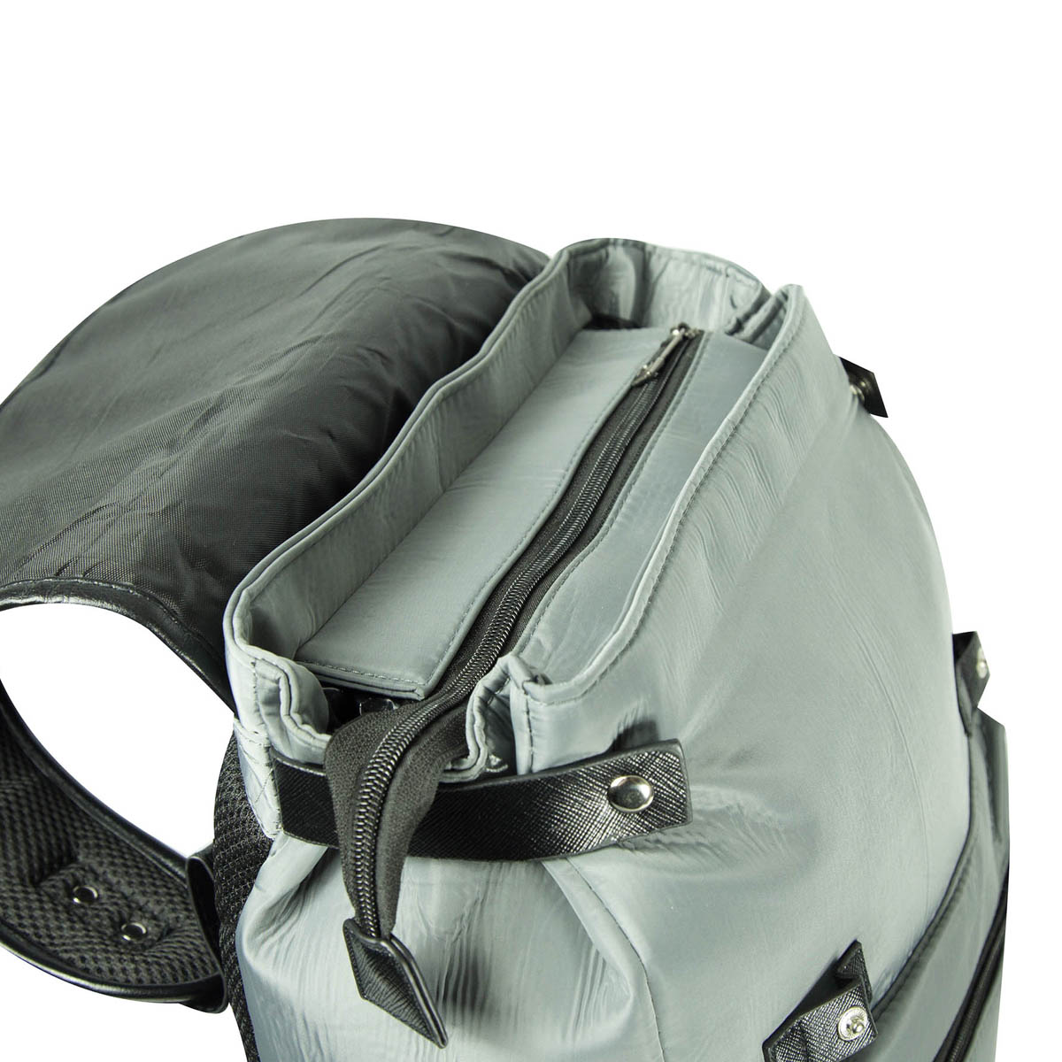 Foto 7 pulgar | Mochila Gomadi Gris Tela Poliester 600d Modelo 7077706 45x33x17 Cm