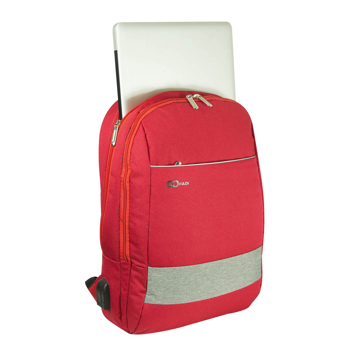 Foto 6 pulgar | Mochila Gomadi Roja Tela Poliester 600d Modelo 7072504 46x30x19 Cm