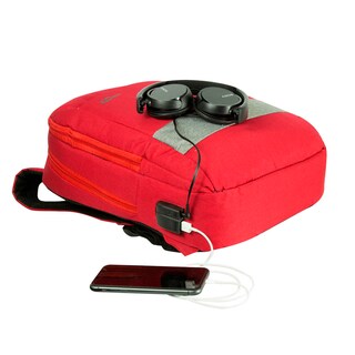 Foto 6 | Mochila Gomadi Roja Tela Poliester 600d Modelo 7072504 46x30x19 Cm