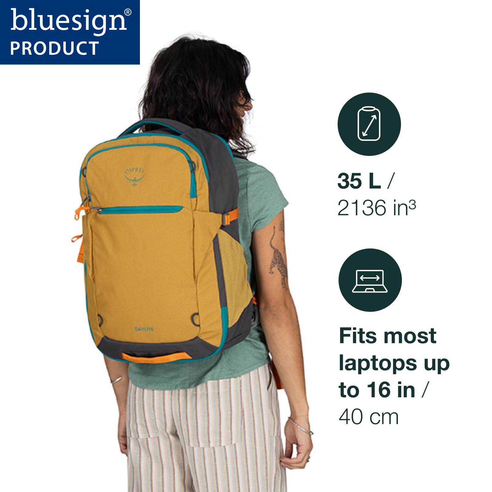 Foto 3 pulgar | Paquete De Viaje Osprey Daylite 35l Para Portátil De 16 Pulgadas - Amarillo - Venta Internacional.