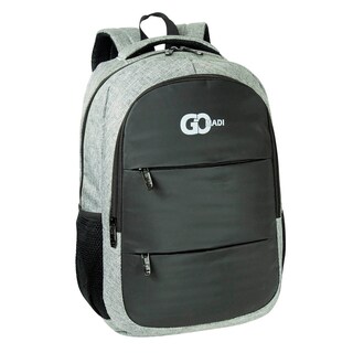 Foto 2 | Mochila Gomadi Gris Negro Tela Poliester 600d Modelo 70201 45x32x17 Cm