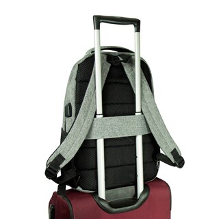 Foto 7 | Mochila Gomadi Gris Negro Tela Poliester 600d Modelo 70201 45x32x17 Cm