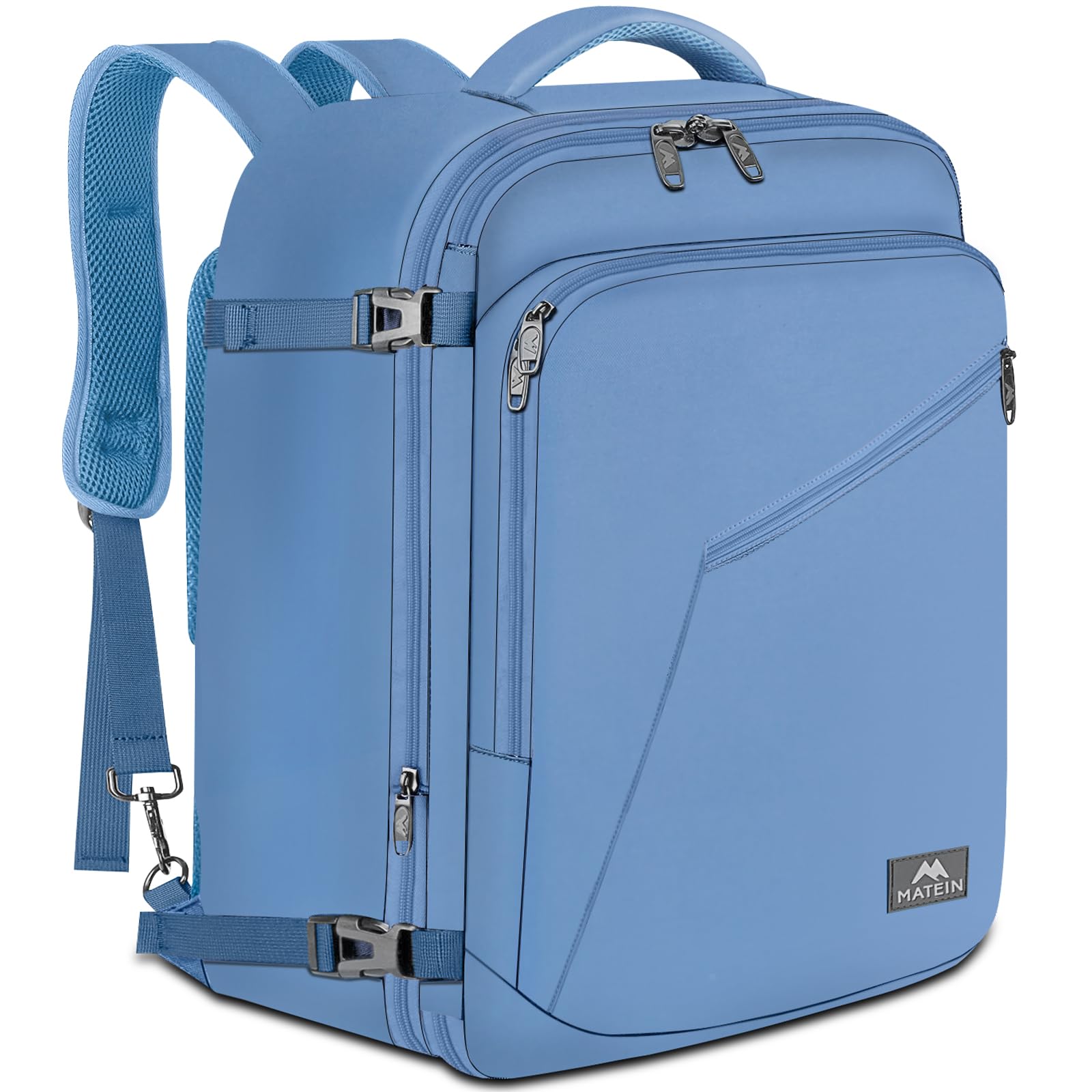 Mochila Matein Big de Viajes 45 L Azul Claro - Venta Internacional