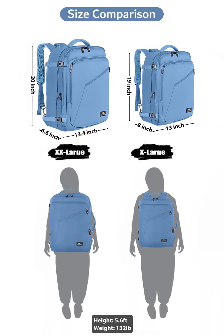 Foto 3 | Mochila Matein Big de Viajes 45 L Azul Claro - Venta Internacional
