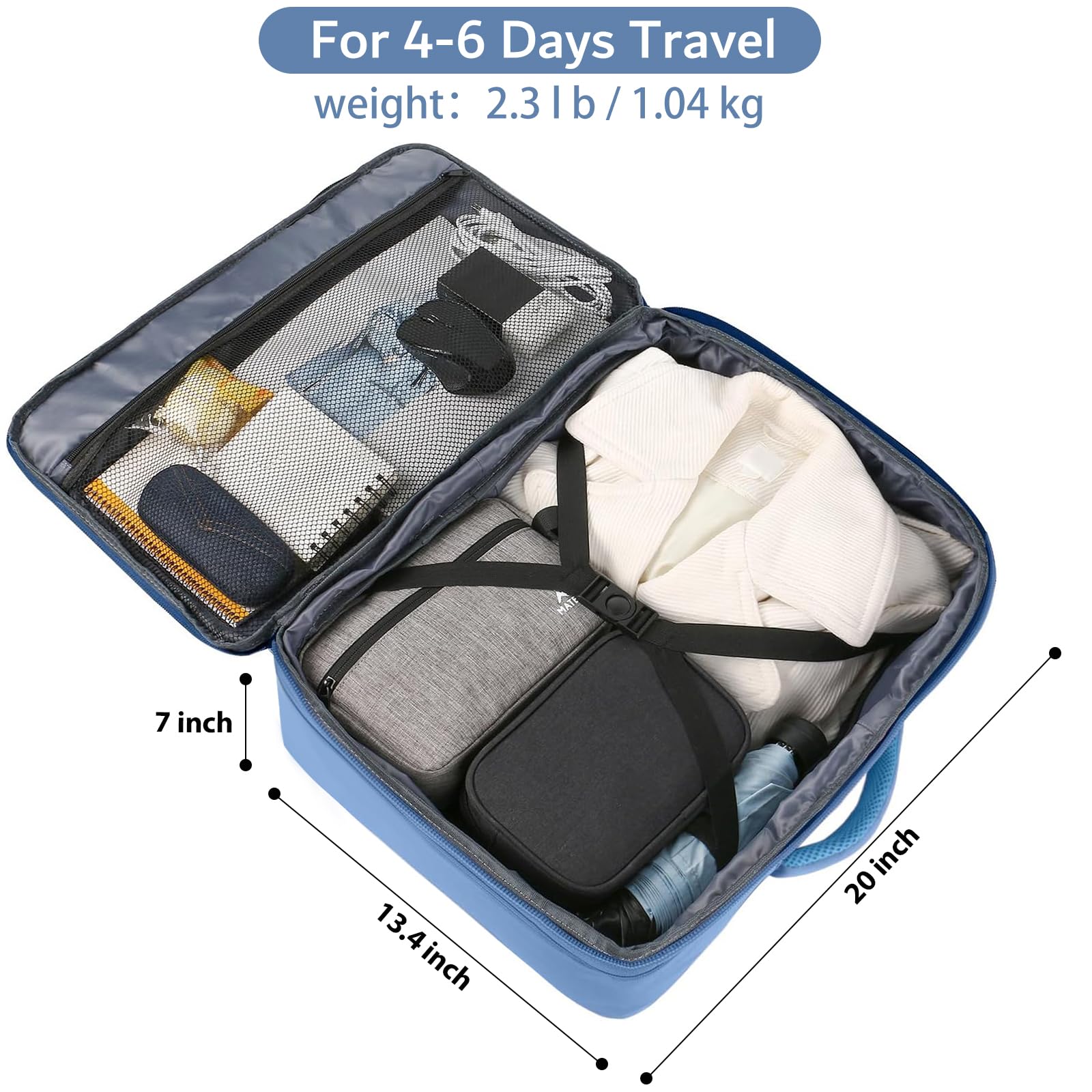 Foto 4 | Mochila Matein Big de Viajes 45 L Azul Claro - Venta Internacional