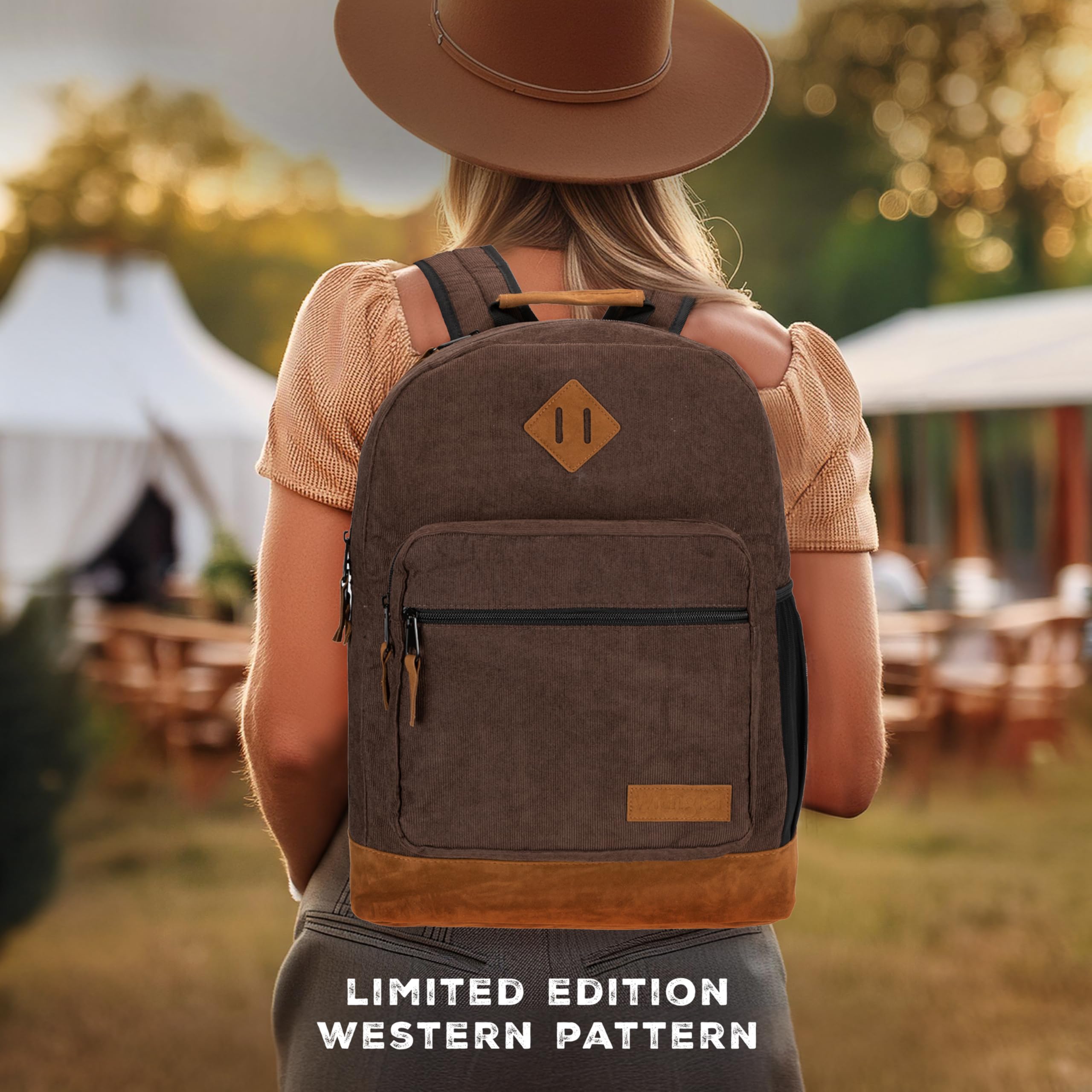 Foto 4 pulgar | Mochila Wrangler Yellowstone Western Style de Pana Marrón - Venta Internacional