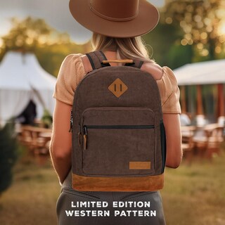 Foto 3 | Mochila Wrangler Yellowstone Western Style de Pana Marrón - Venta Internacional