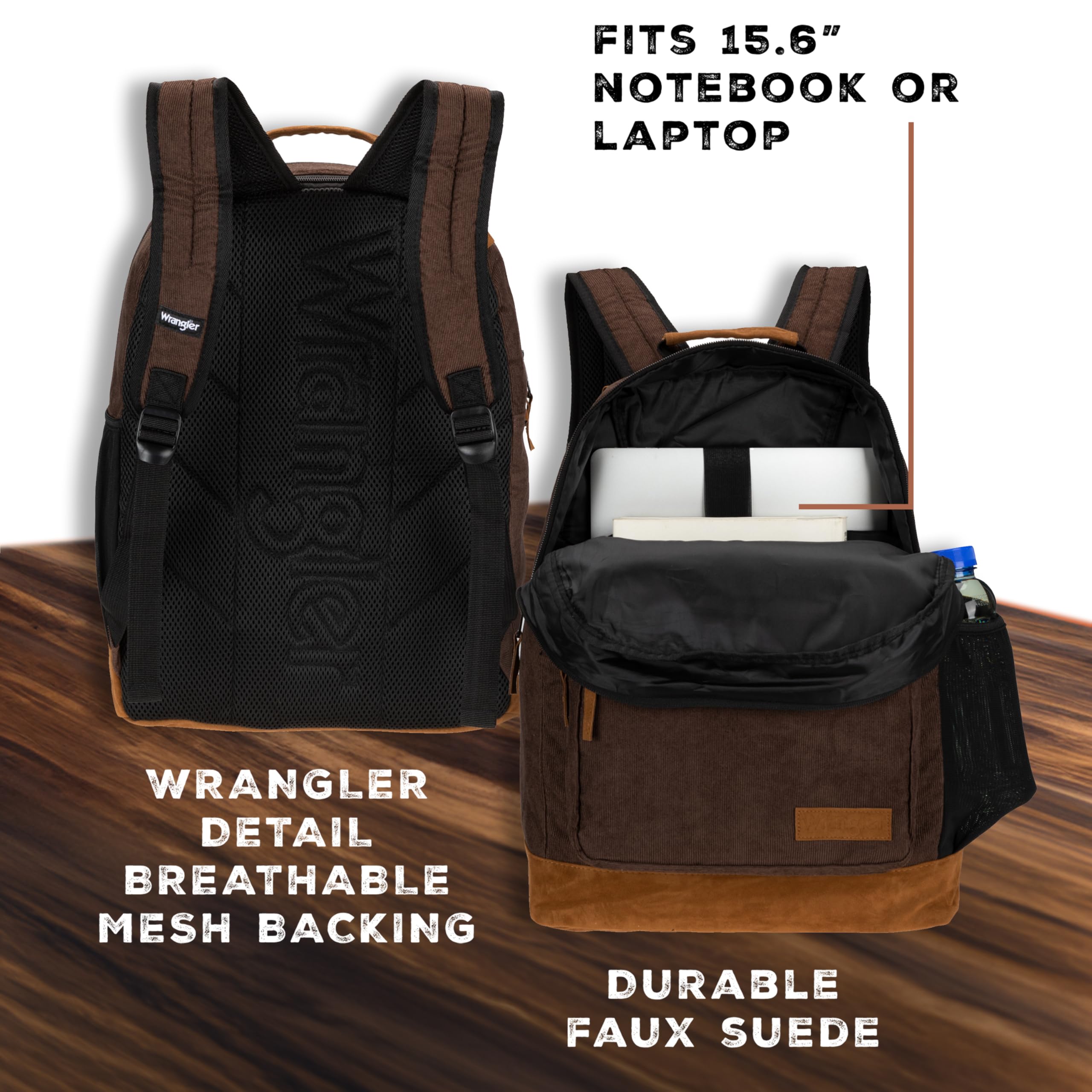 Foto 7 pulgar | Mochila Wrangler Yellowstone Western Style de Pana Marrón - Venta Internacional