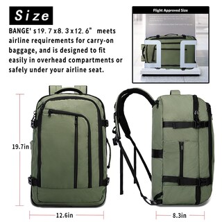 Foto 3 | Mochila de Viaje Bange Verde-Venta Internacional