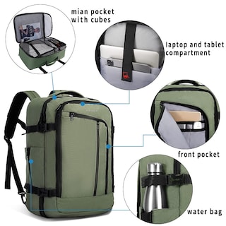 Foto 5 | Mochila de Viaje Bange Verde-Venta Internacional
