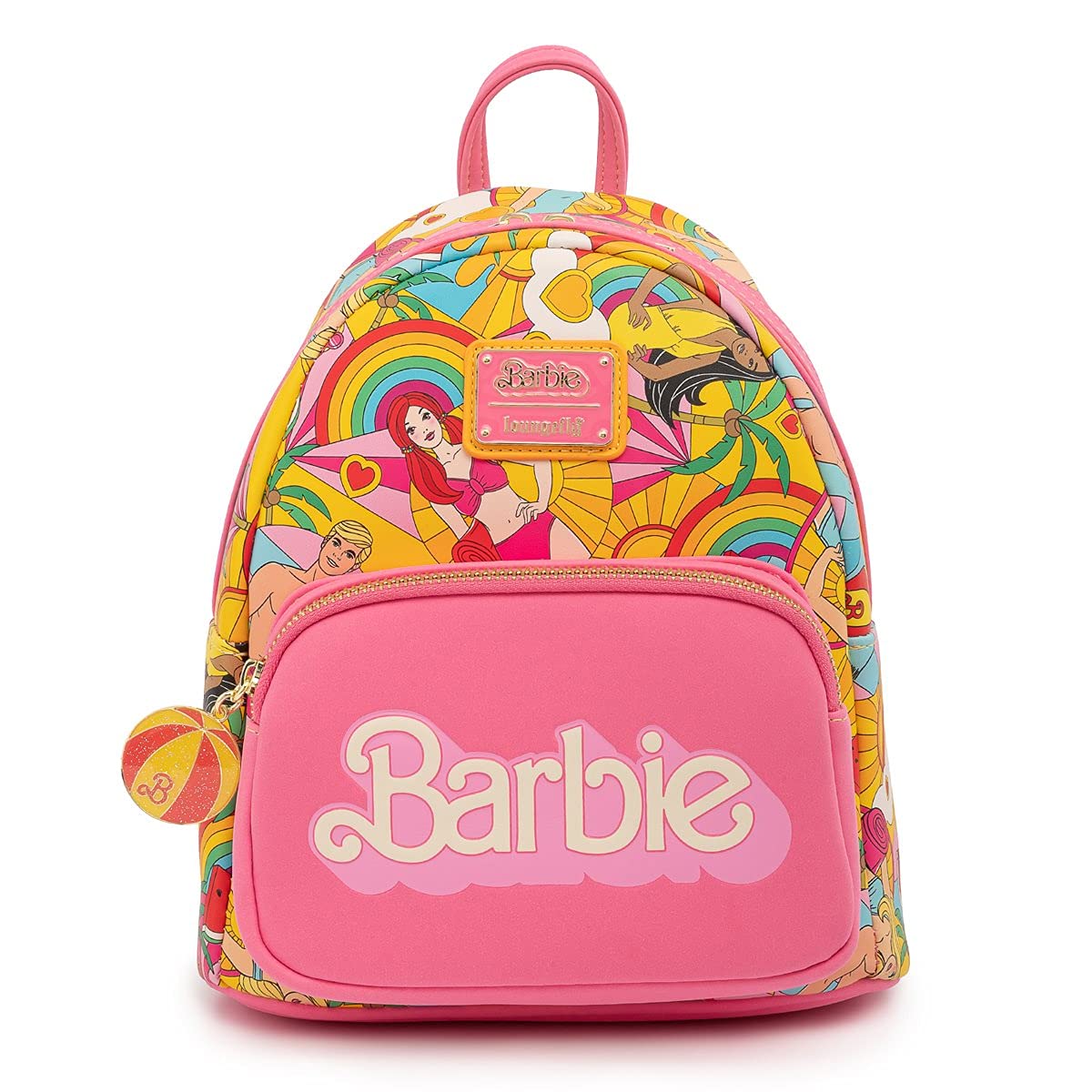 Foto 2 pulgar | Minimochila Loungefly Barbie Fun In The Sun, Rosa Y Multicolor - Venta Internacional.