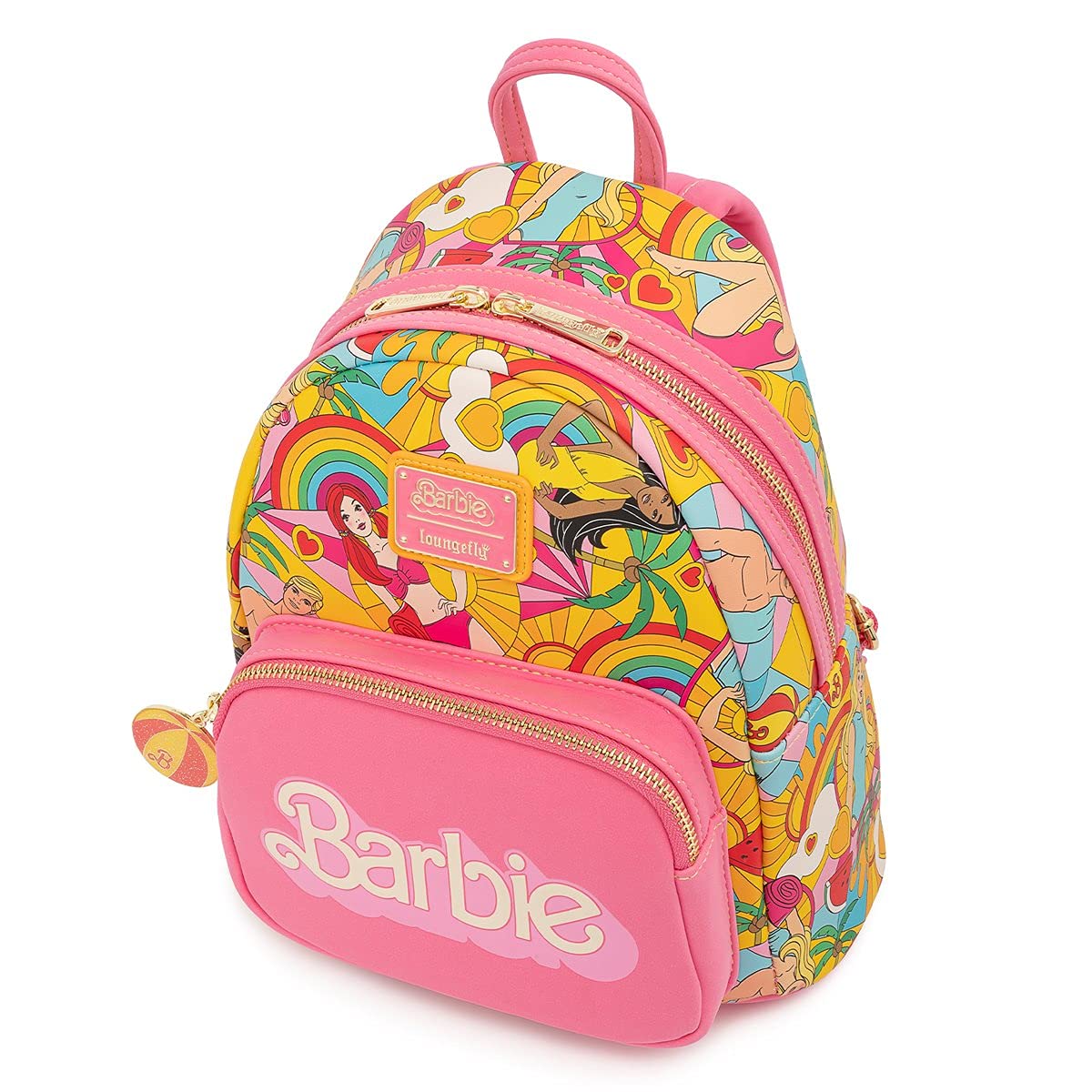 Foto 4 pulgar | Minimochila Loungefly Barbie Fun In The Sun, Rosa Y Multicolor - Venta Internacional.