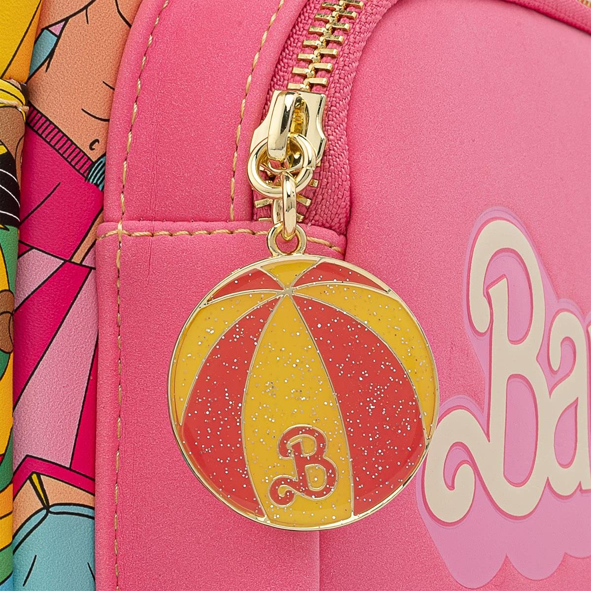 Foto 7 pulgar | Minimochila Loungefly Barbie Fun In The Sun, Rosa Y Multicolor - Venta Internacional.