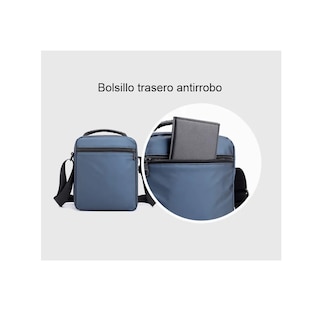 Foto 3 | Bolso de Hombro Malubero Negro para Hombre 20x24x10 cm