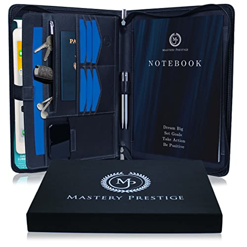 Venta Internacional- Portafolio con Cierre Mastery Prestige Funda de Piel Sintética